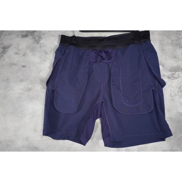 Fabletics The Franchise Shorts Men's Size Medium Solid Blue Athletic Shorts - Picture 8 of 12